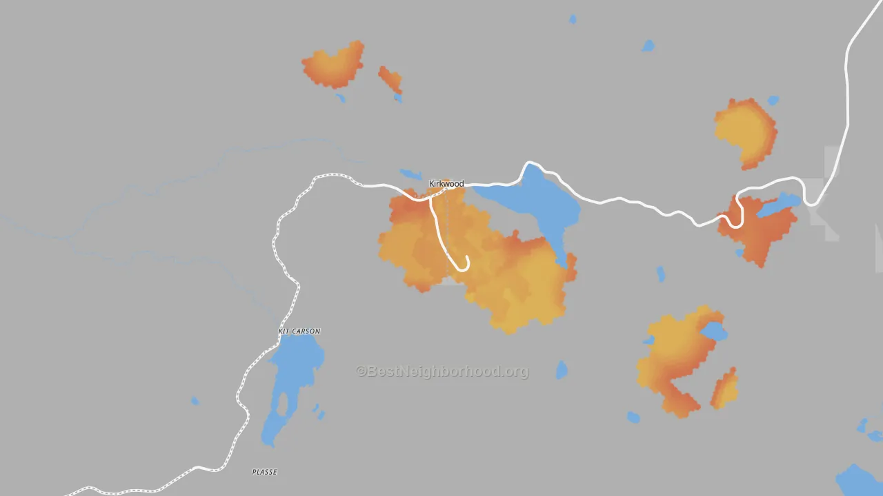 Bike Grade map of Kirkwood, CA