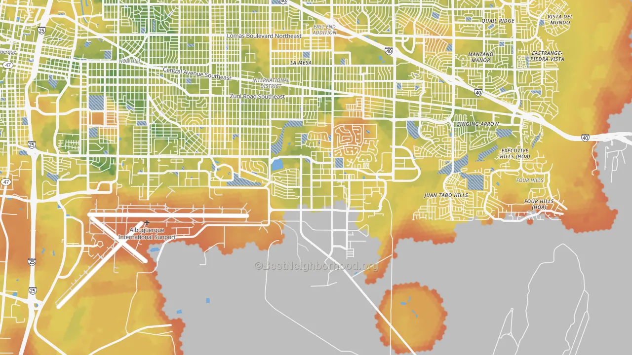 Bike Grade map of Kirtland Afb, NM