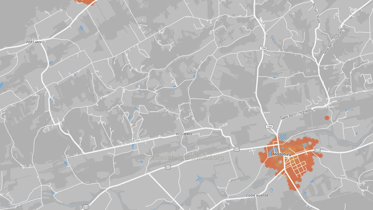 Bike Grade map of Kissimmee, PA