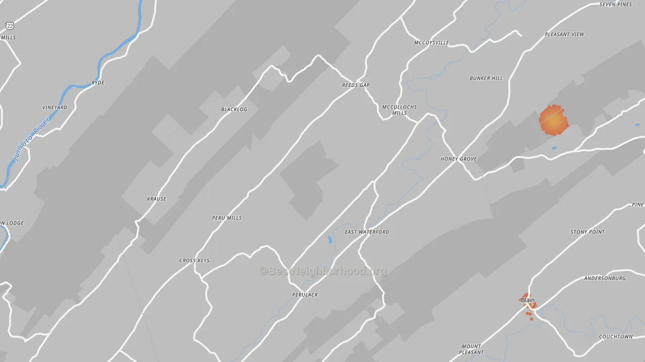 Bike Grade map of Kistler, PA