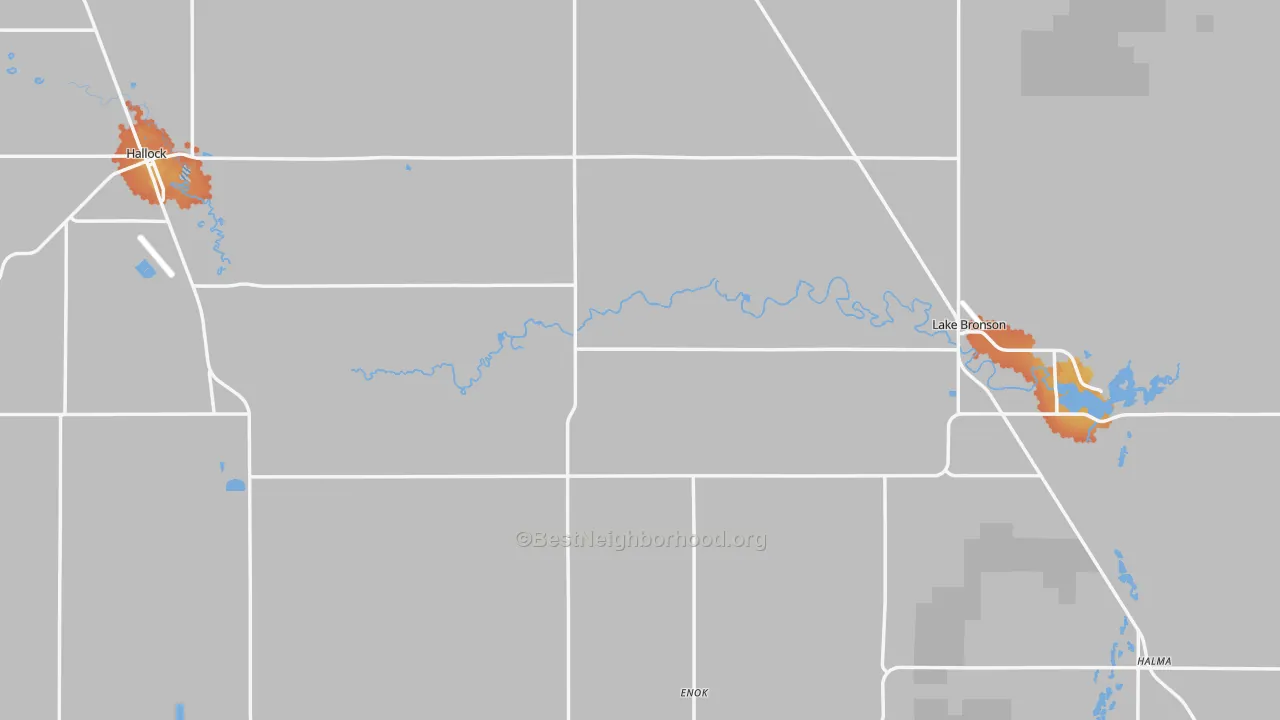 Bike Grade map of Kittson County, MN