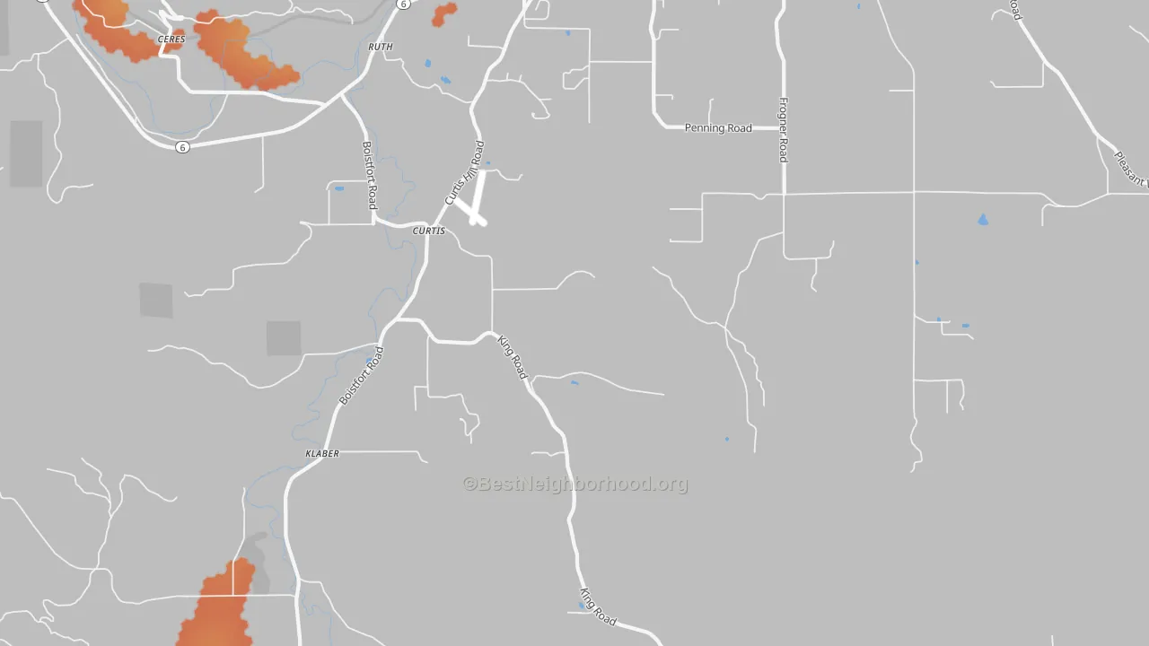 Bike Grade map of Klaber, WA
