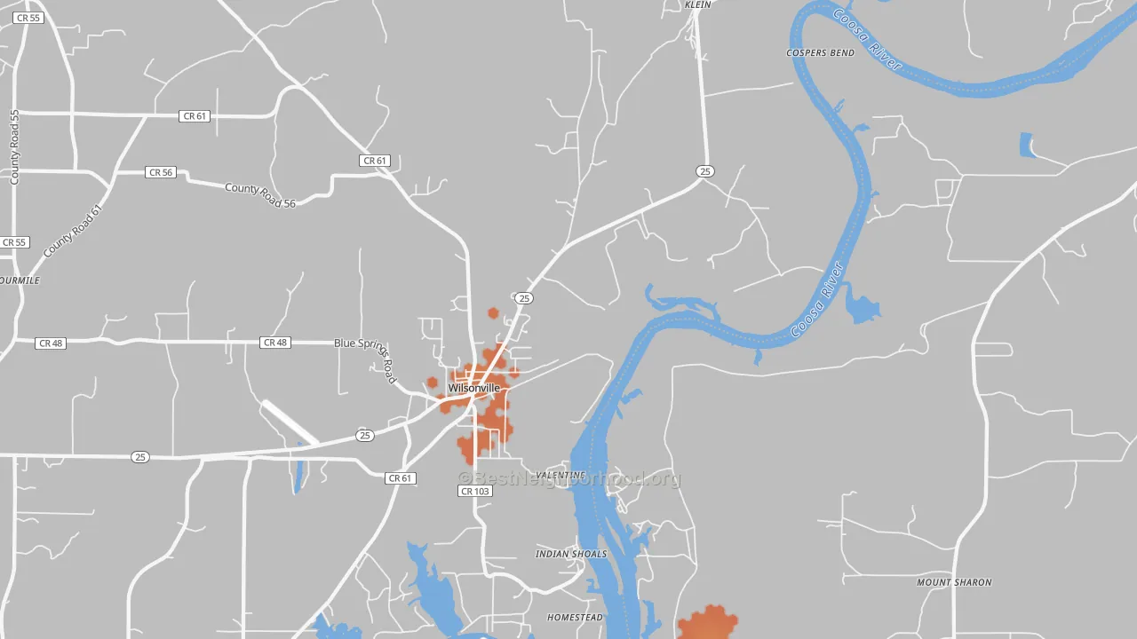 Bike Grade map of Klein, AL