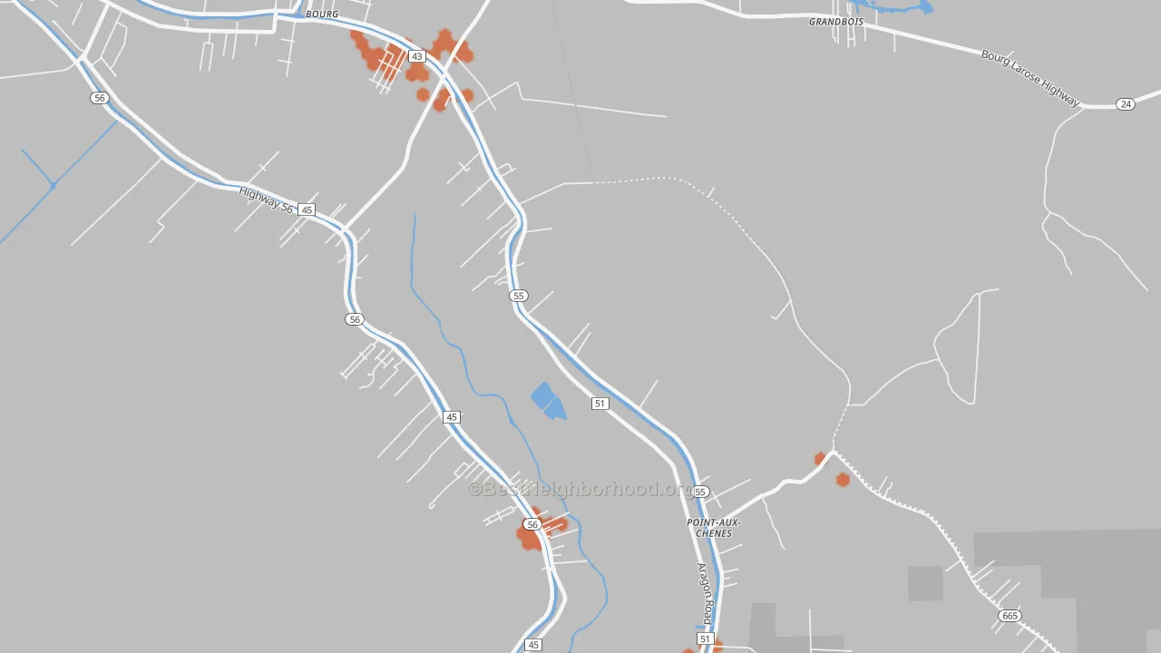 Bike Grade map of Klondyke, LA