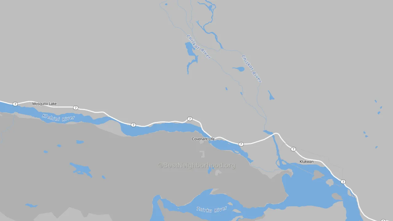 Bike Grade map of Klukwan, AK