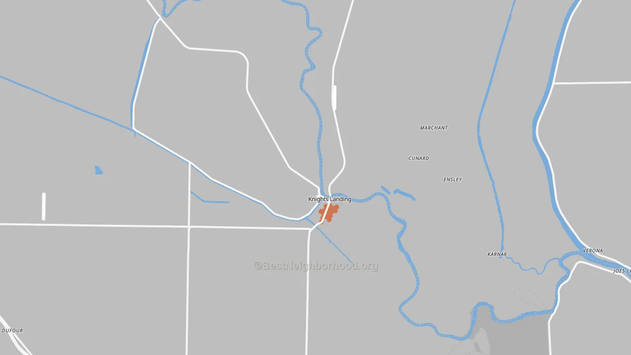 Bike Grade map of Knights Landing, CA