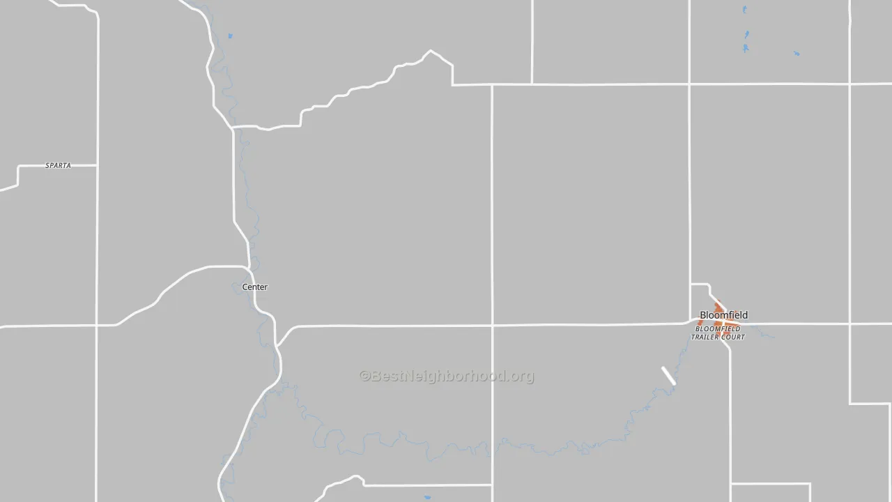 Bike Grade map of Knox County, NE