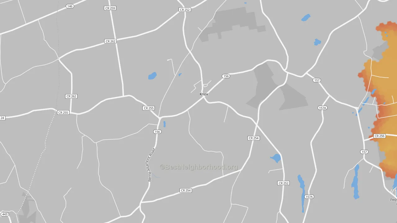 Bike Grade map of Knox, NY