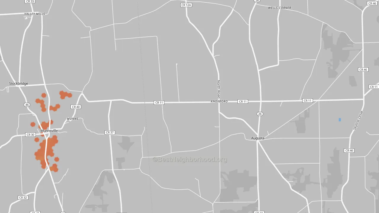 Bike Grade map of Knoxboro, NY