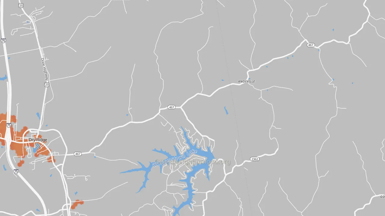 Bike Grade map of Knoxville, KY