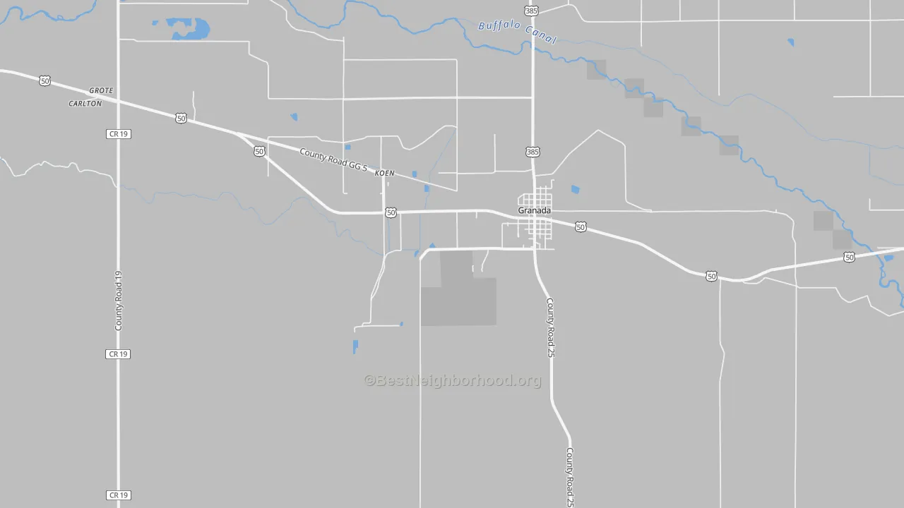 Bike Grade map of Koen, CO