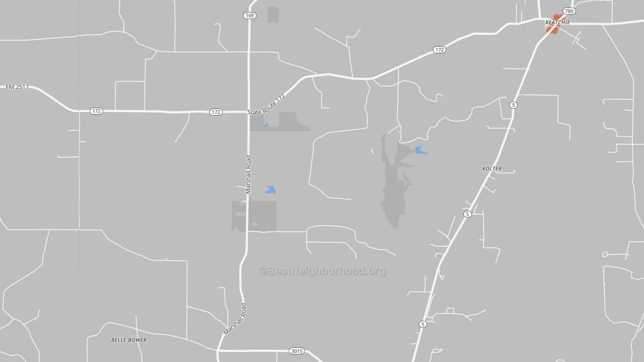 Bike Grade map of Kolter, LA