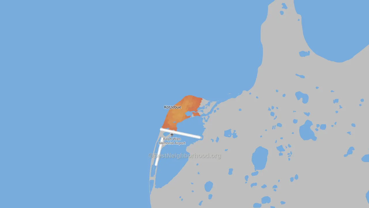 Bike Grade map of Kotzebue, AK