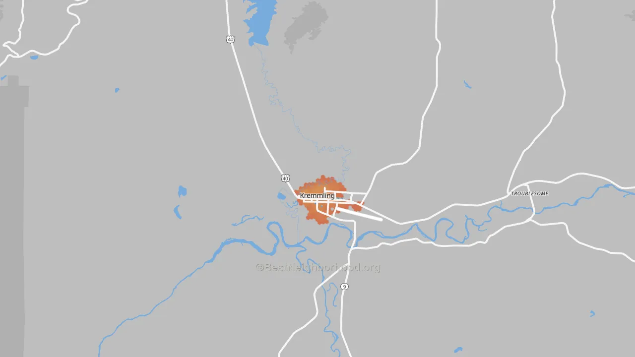 Bike Grade map of Kremmling, CO