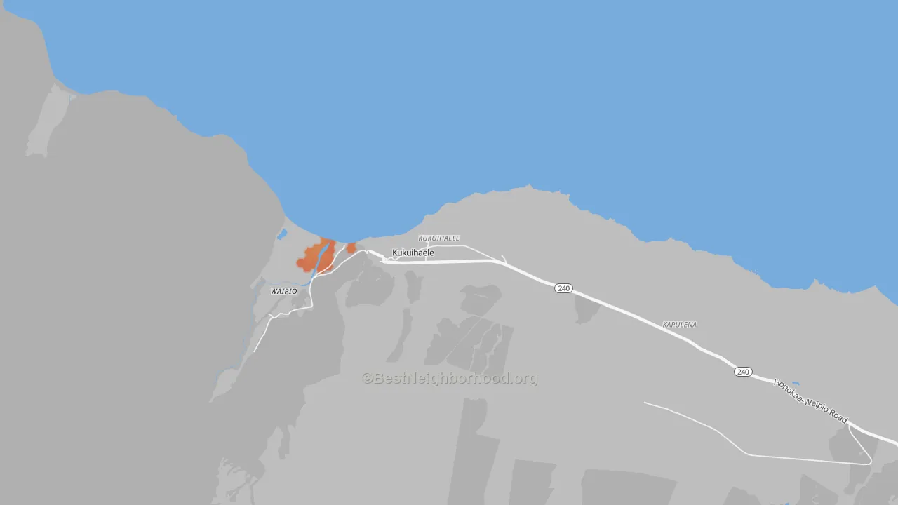 Bike Grade map of Kukuihaele, HI