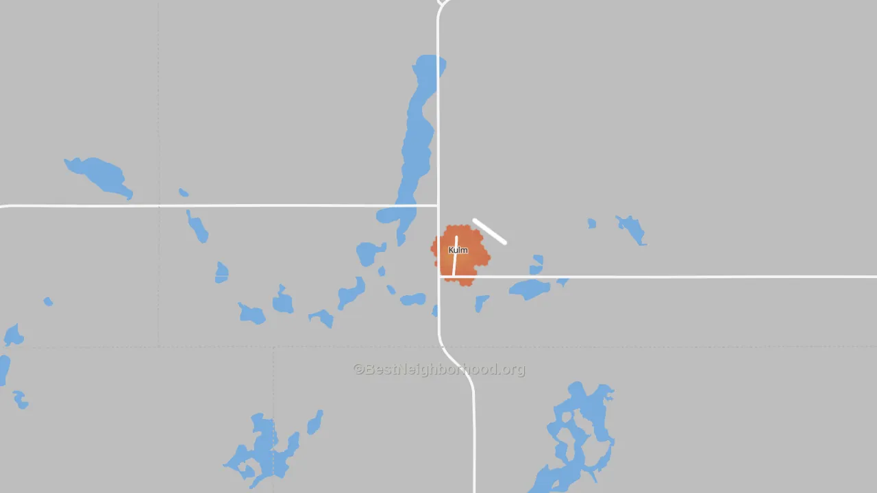 Bike Grade map of Kulm, ND