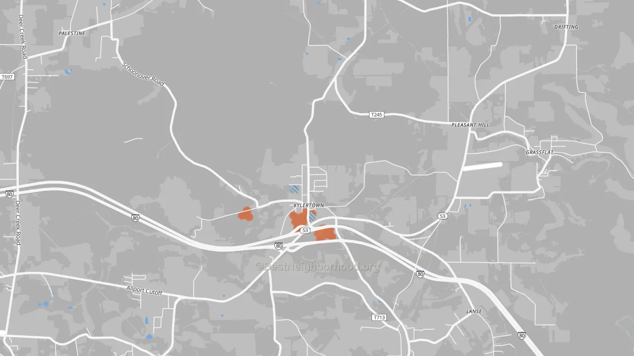 Bike Grade map of Kylertown, PA
