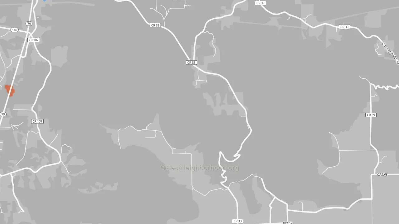 Bike Grade map of Kyles, AL