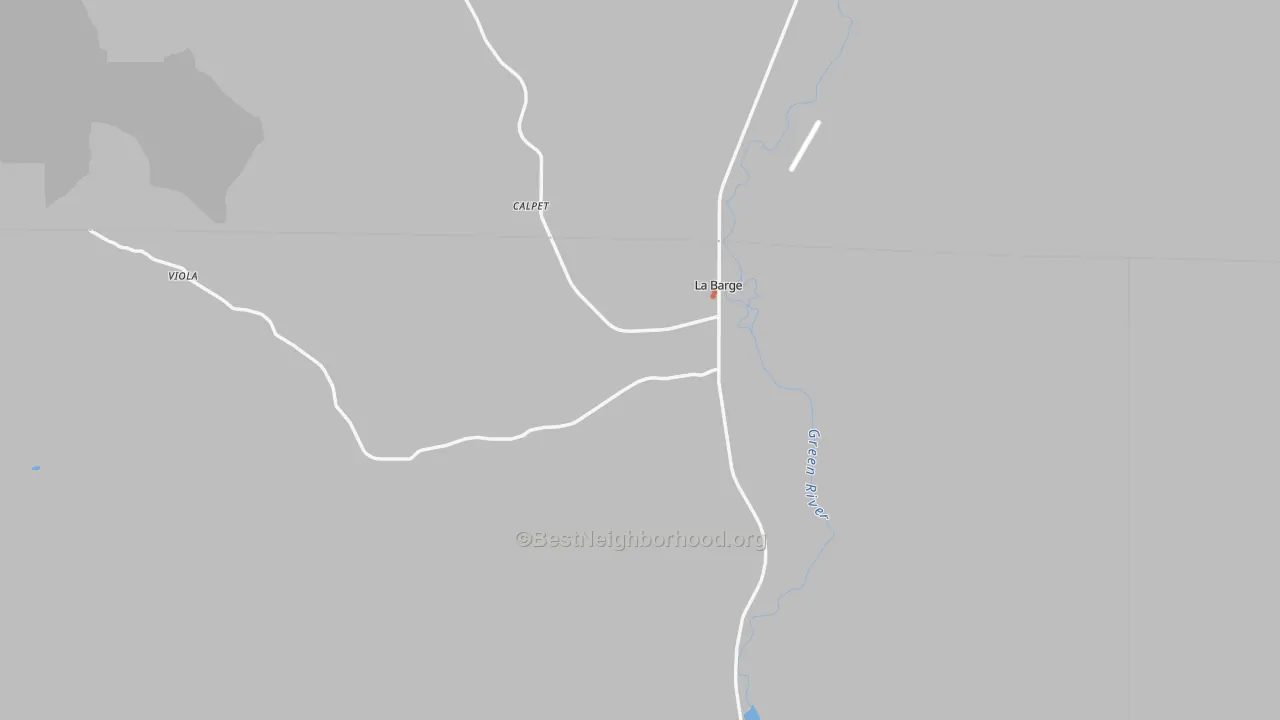 Bike Grade map of La Barge, WY
