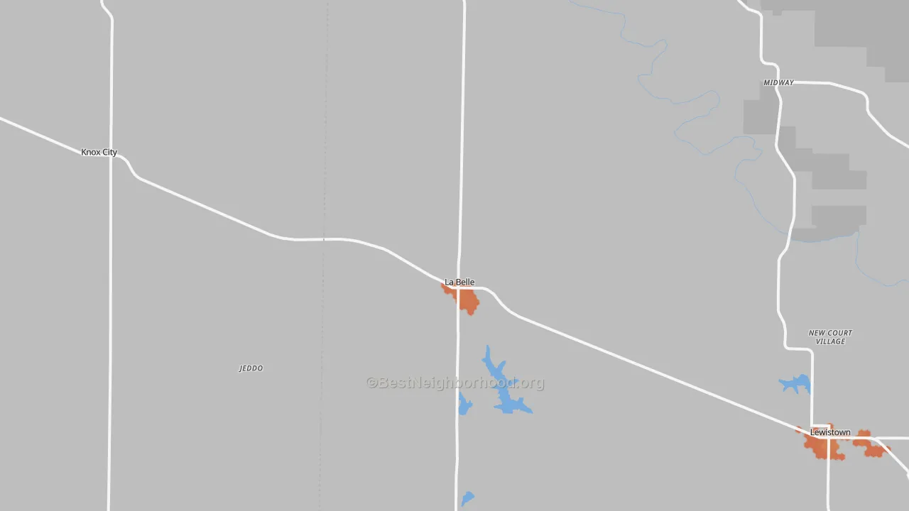 Bike Grade map of La Belle, MO