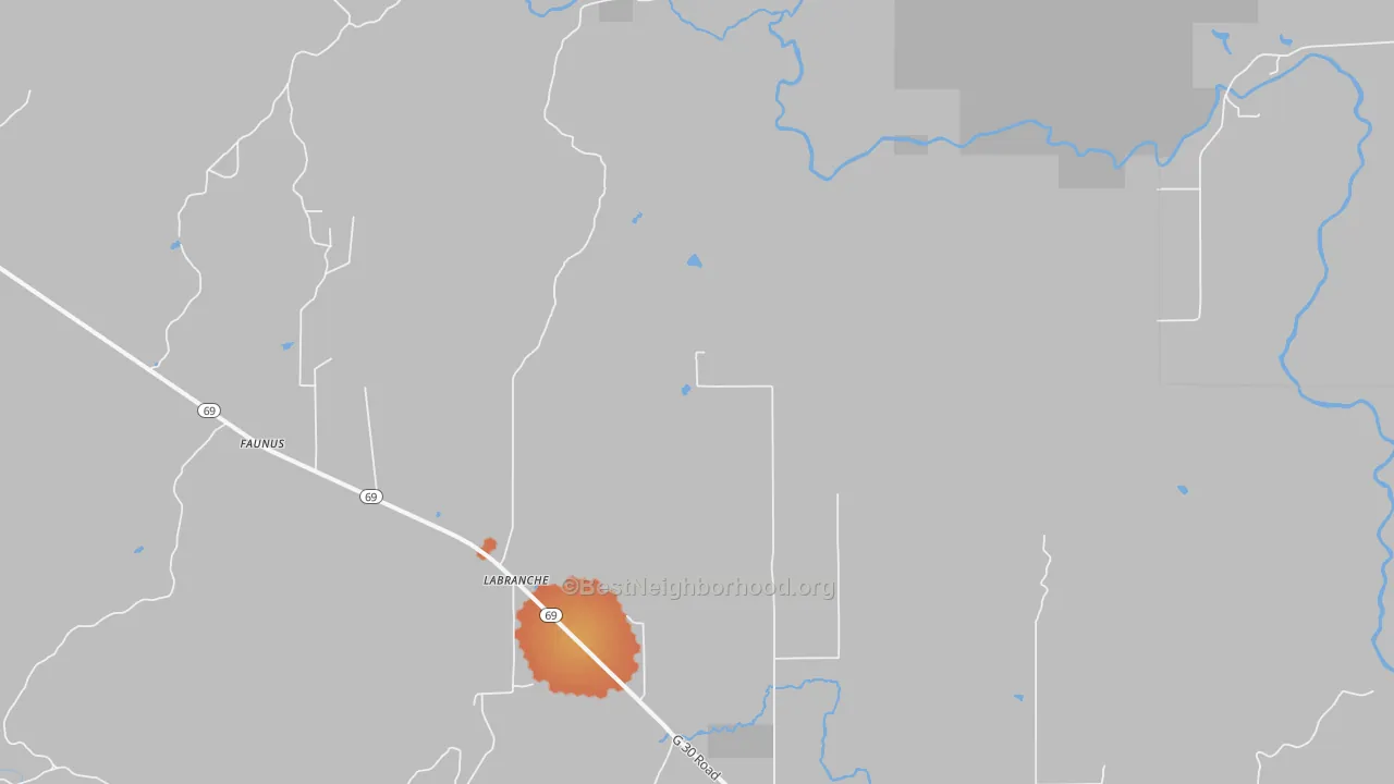 Bike Grade map of La Branch, MI