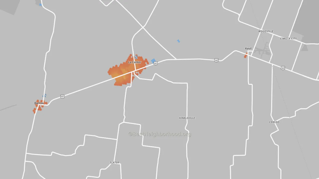 Bike Grade map of La Center, KY