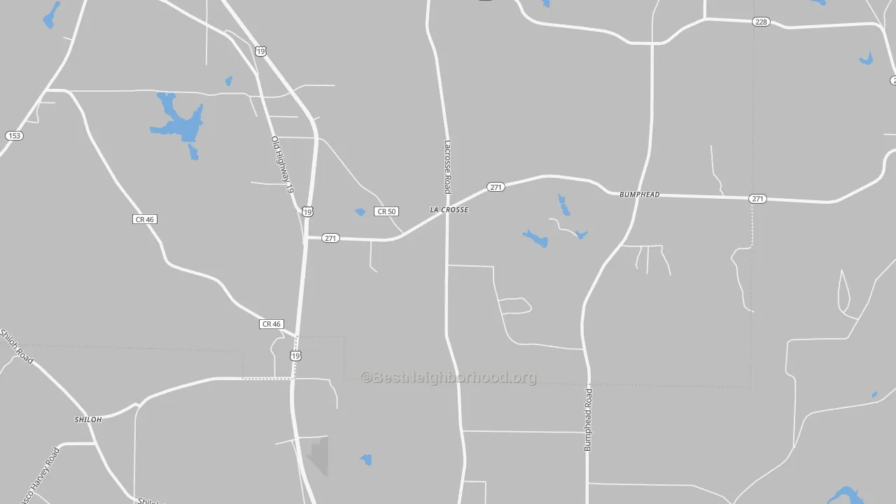 Bike Grade map of La Crosse, GA