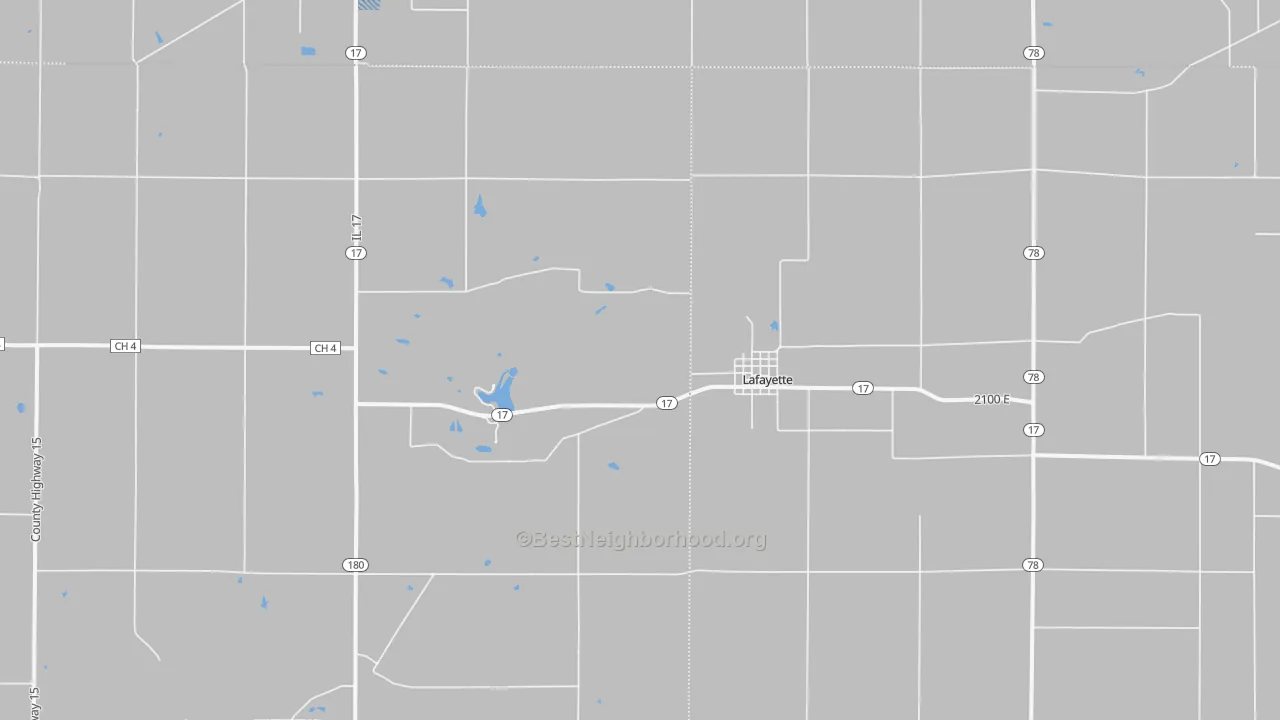 Bike Grade map of La Fayette, IL