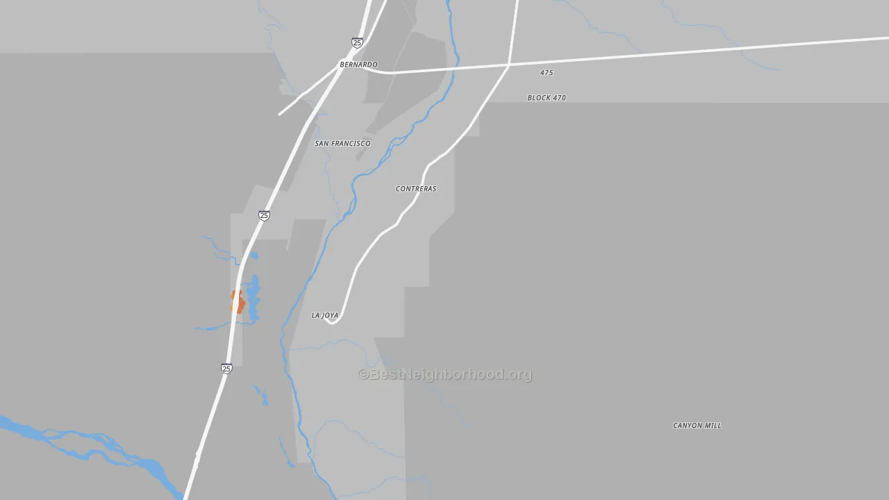 Bike Grade map of La Joya, NM