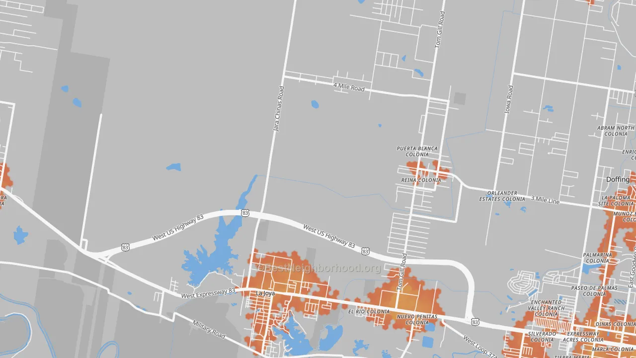 Bike Grade map of La Joya, TX