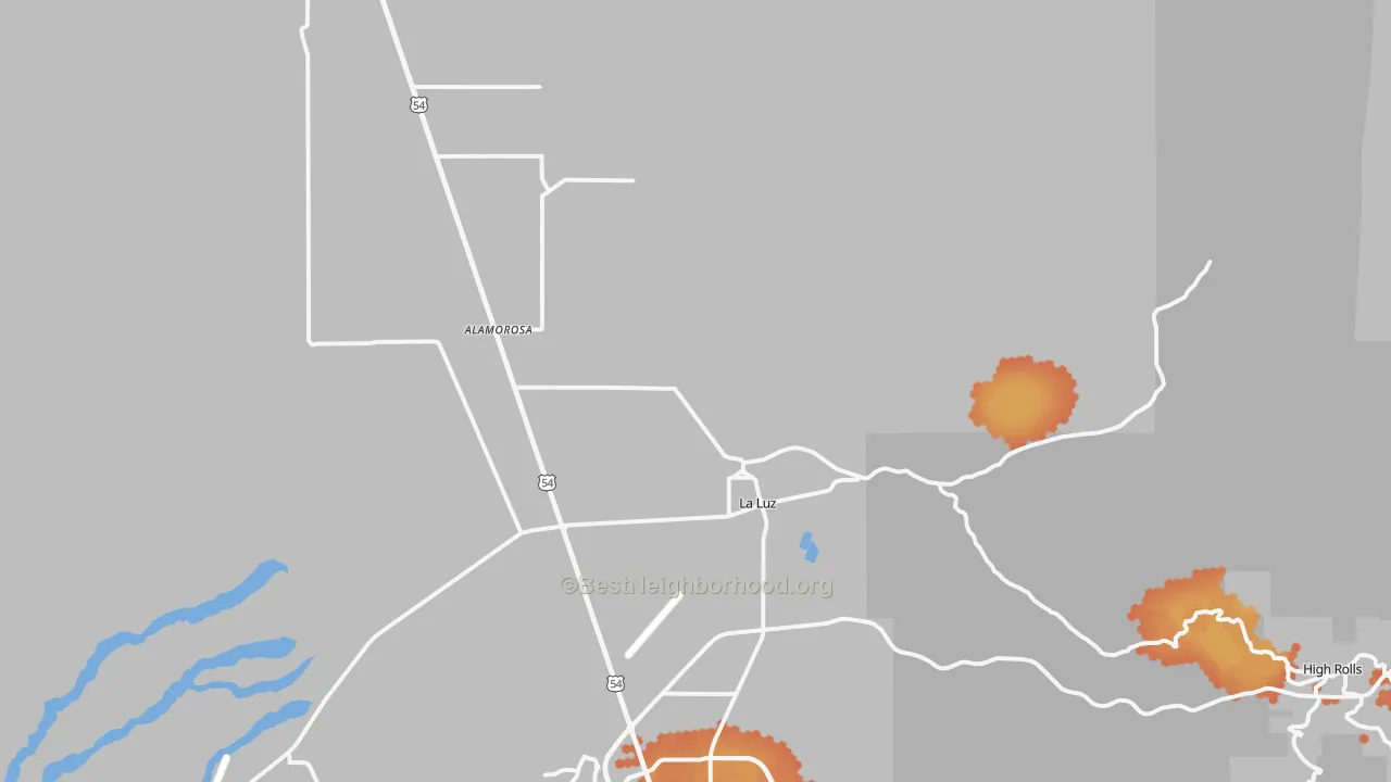 Bike Grade map of La Luz, NM
