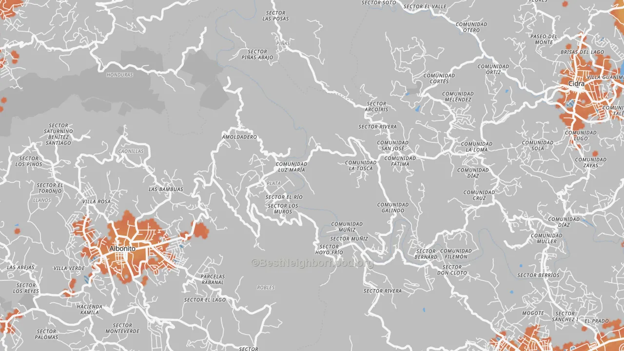 Bike Grade map of La Plata, PR