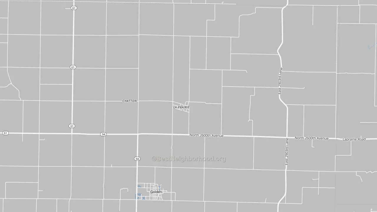 Bike Grade map of La Prairie, IL