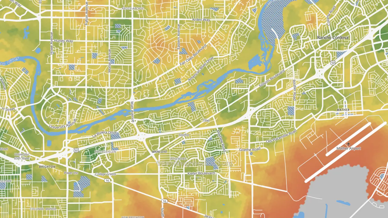 Bike Grade map of La Riviera, CA