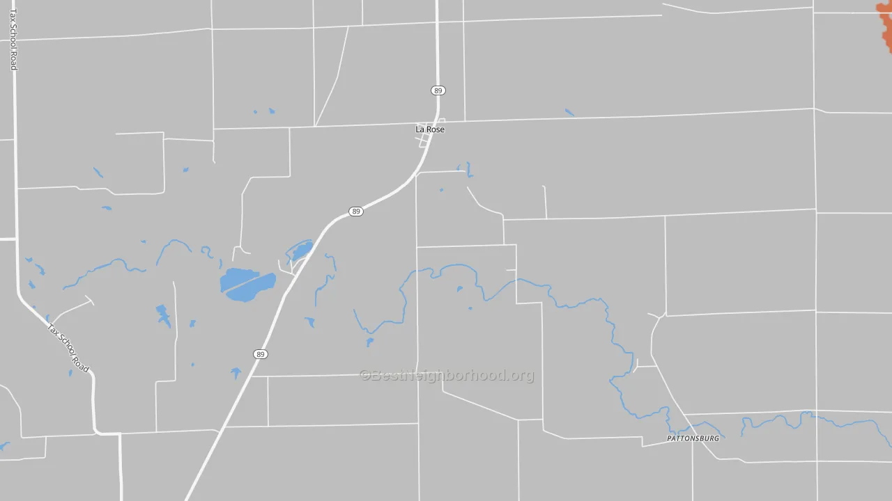 Bike Grade map of La Rose, IL