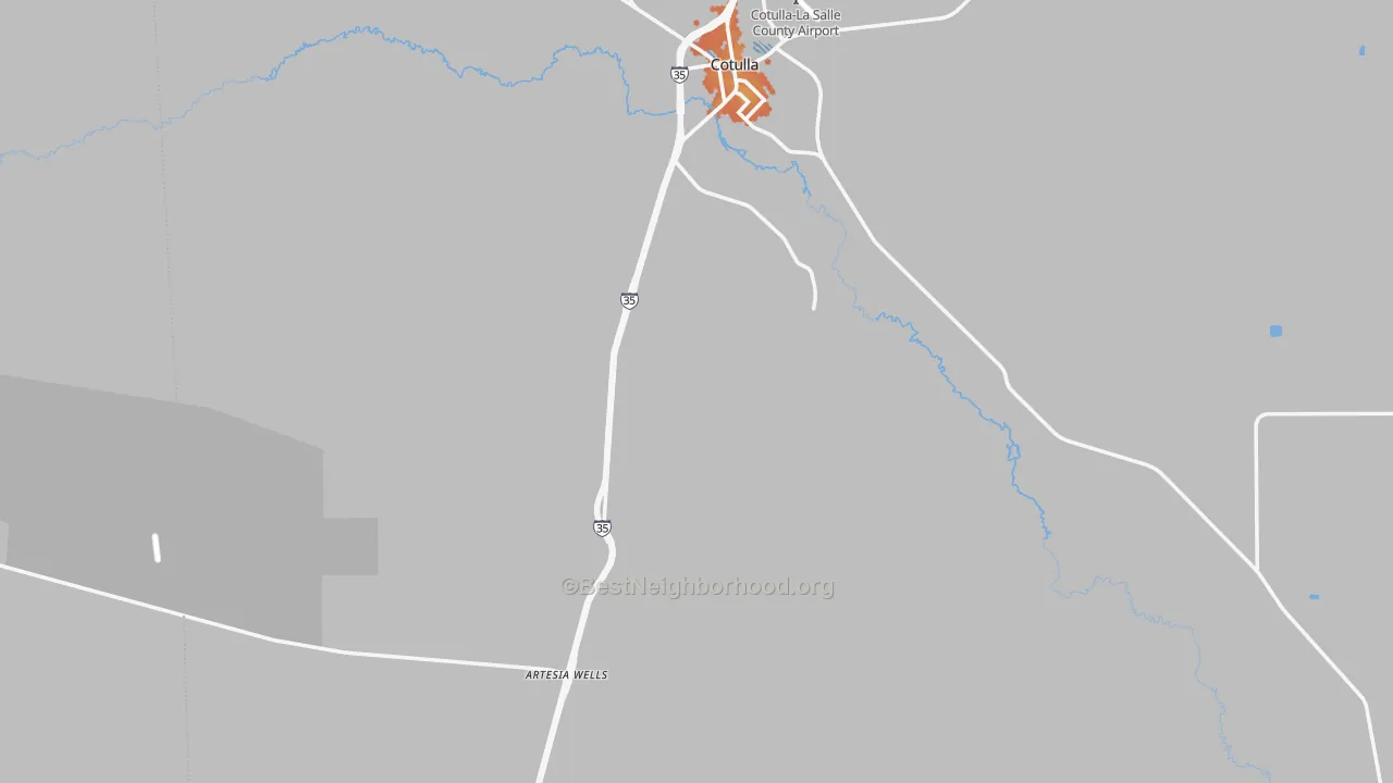 Bike Grade map of La Salle County, TX