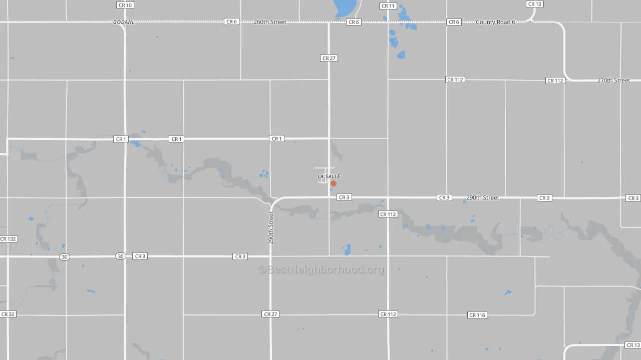 Bike Grade map of La Salle, MN
