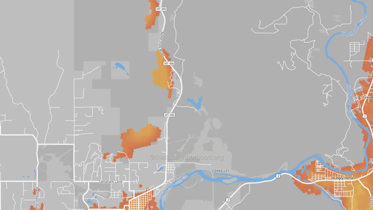 Bike Grade map of La Salle, MT