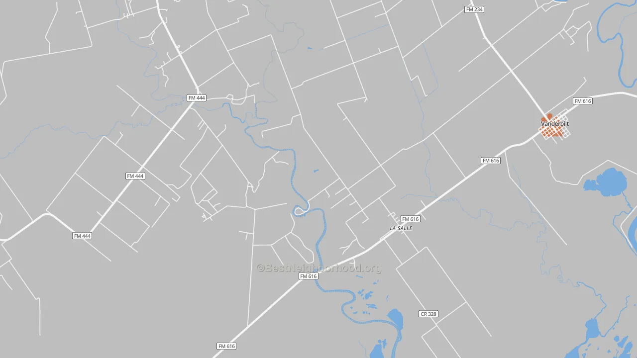 Bike Grade map of La Salle, TX