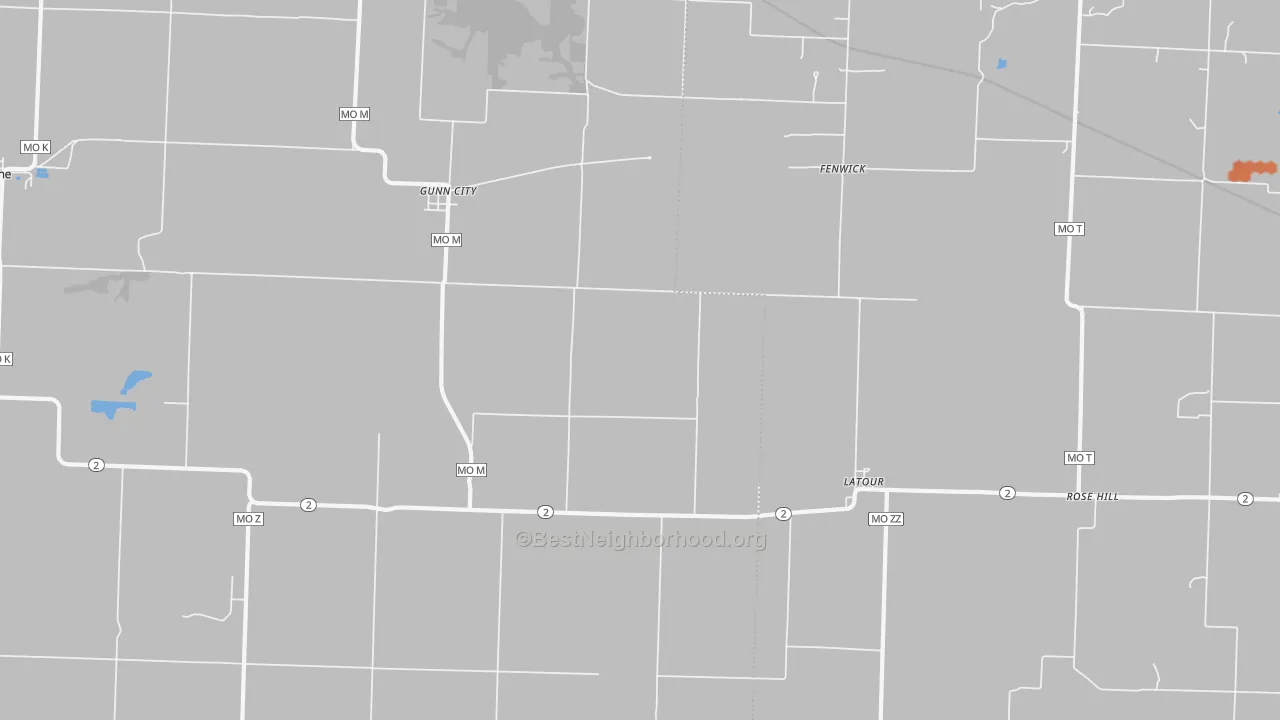 Bike Grade map of La Tour, MO