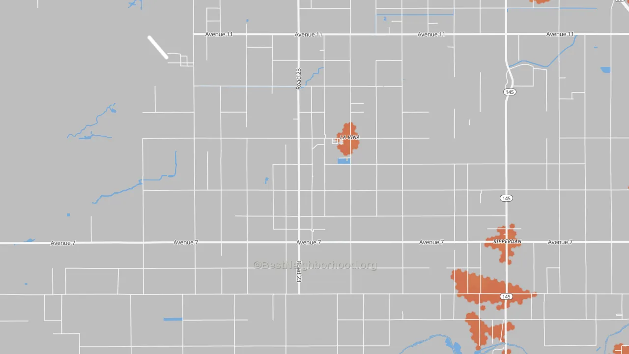 Bike Grade map of La Vina, CA
