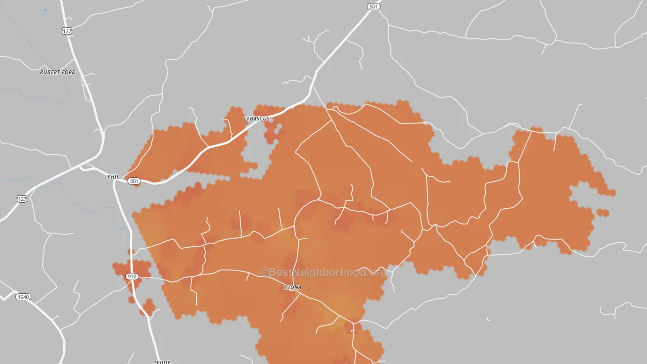 Bike Grade map of Labascus, KY