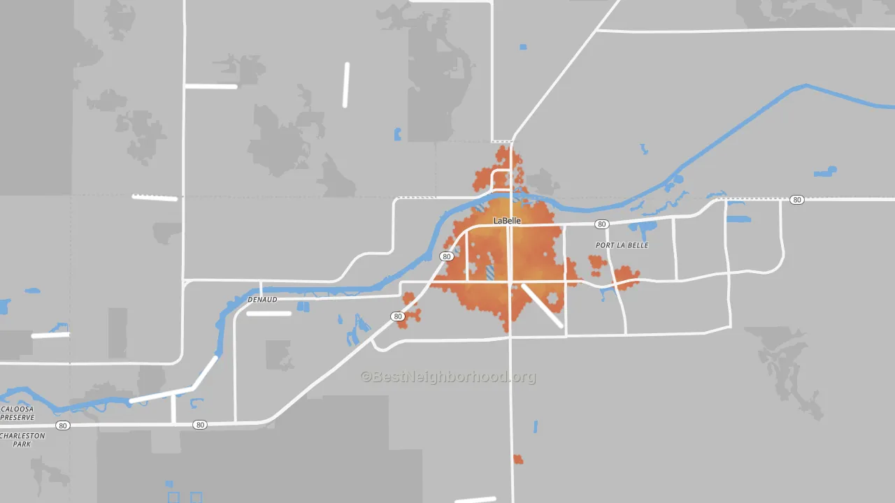 Bike Grade map of Labelle, FL