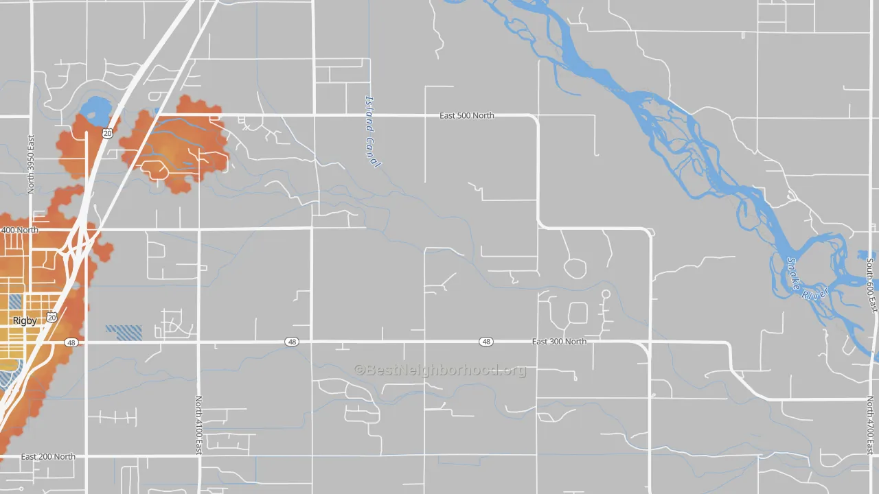 Bike Grade map of Labelle, ID