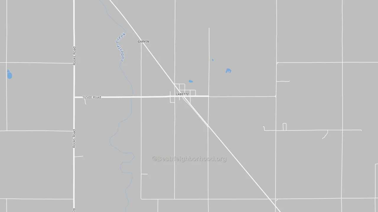 Bike Grade map of Labette, KS