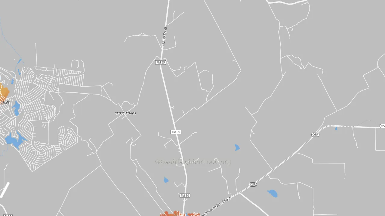 Bike Grade map of Laceola, TX
