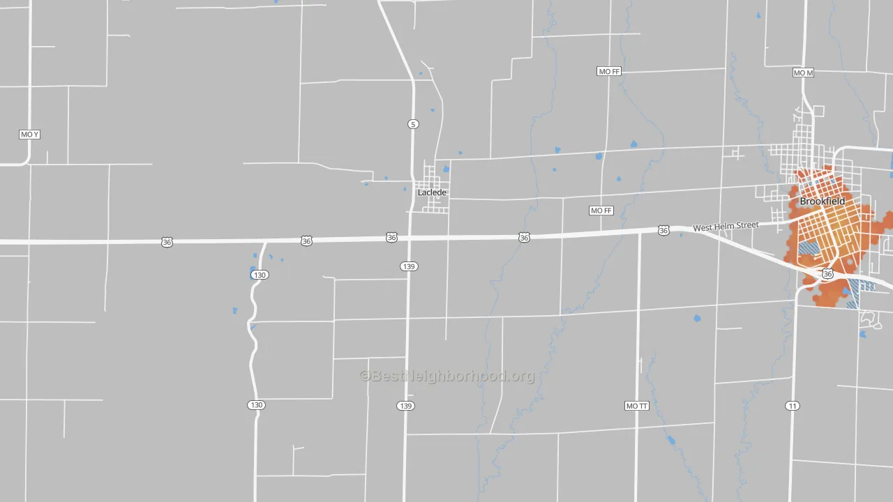 Bike Grade map of Laclede, MO