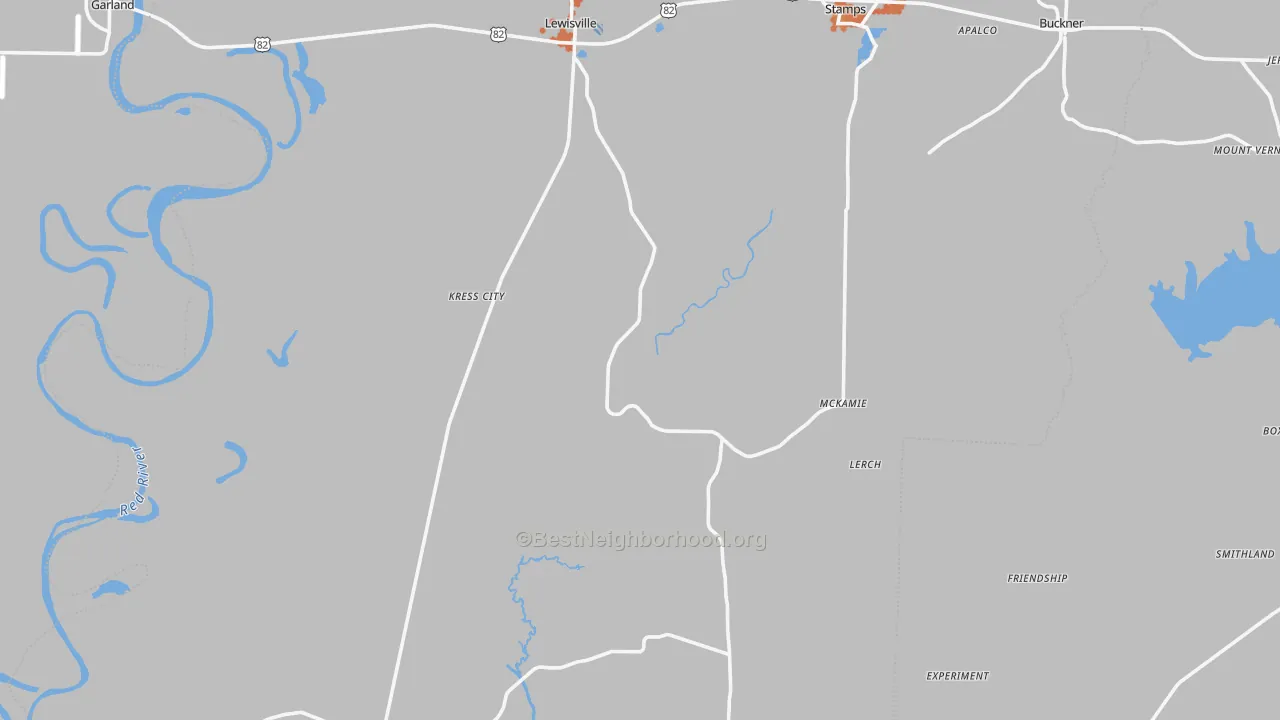 Bike Grade map of Lafayette County, AR