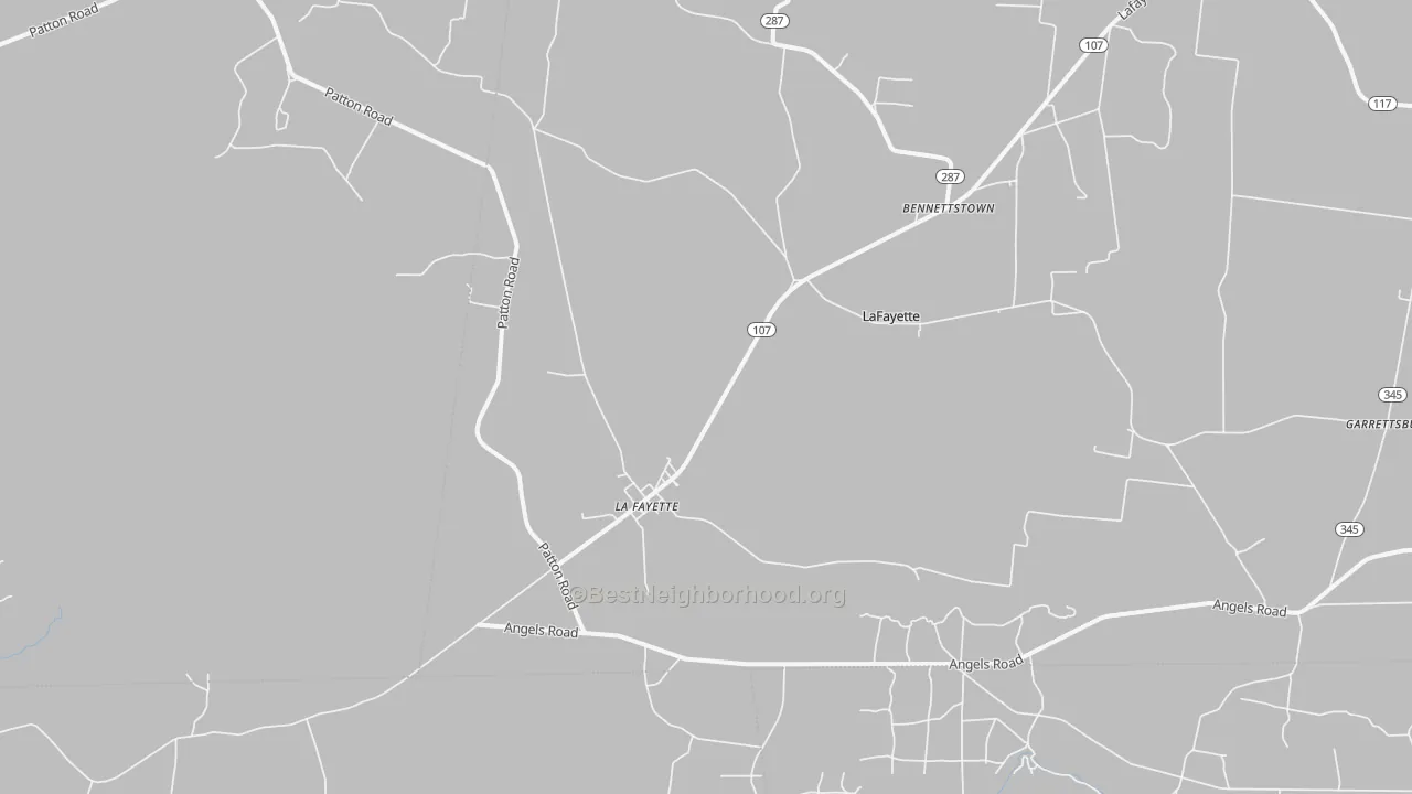 Bike Grade map of Lafayette, KY