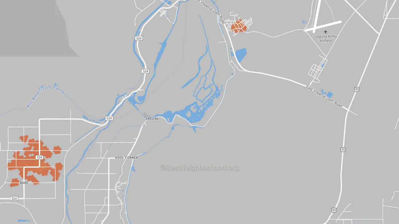 Bike Grade map of Laguna, AZ